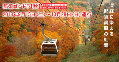 那須高原の紅葉をぜひゴンドラでお楽しみ下さいませ。